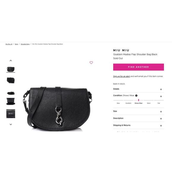 Michael Kors Jamie Black Leather Saddle Crossbody Bag - Picture 10 of 10